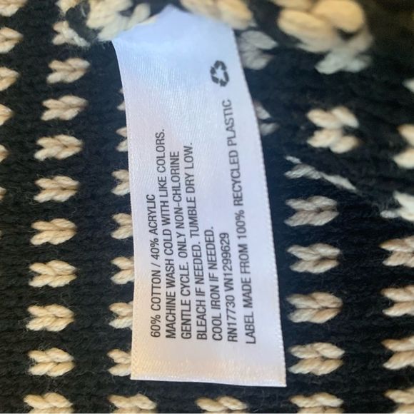 Knox Rose Open Front Fringe Black and White Cardigan Womens Size Medium … - Picture 4 of 11